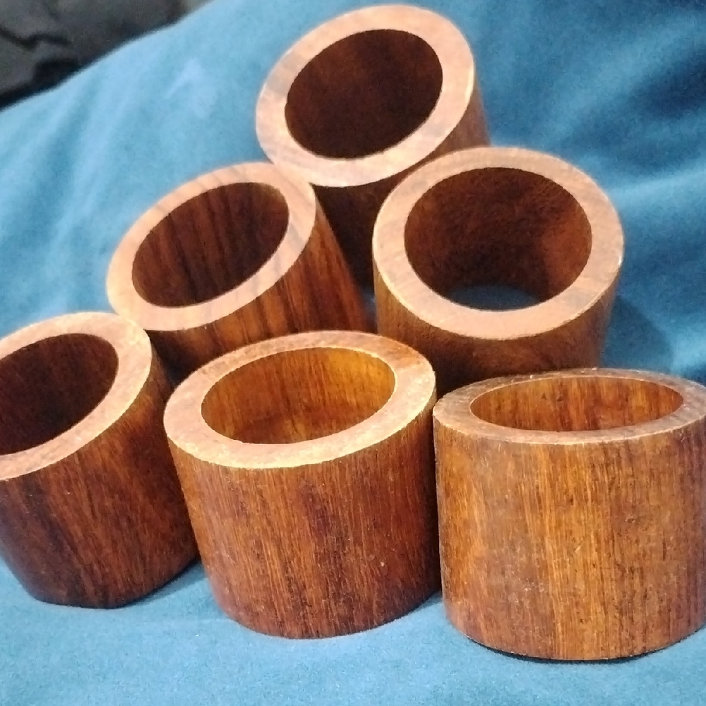 Set of Wooden Napkin Rings